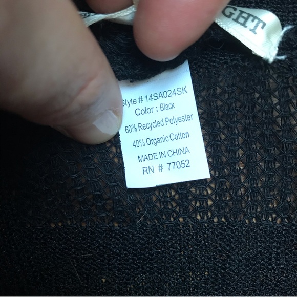 Threads 4 Thought Black Striped Duster Cardigan, EUC, S - Picture 5 of 12